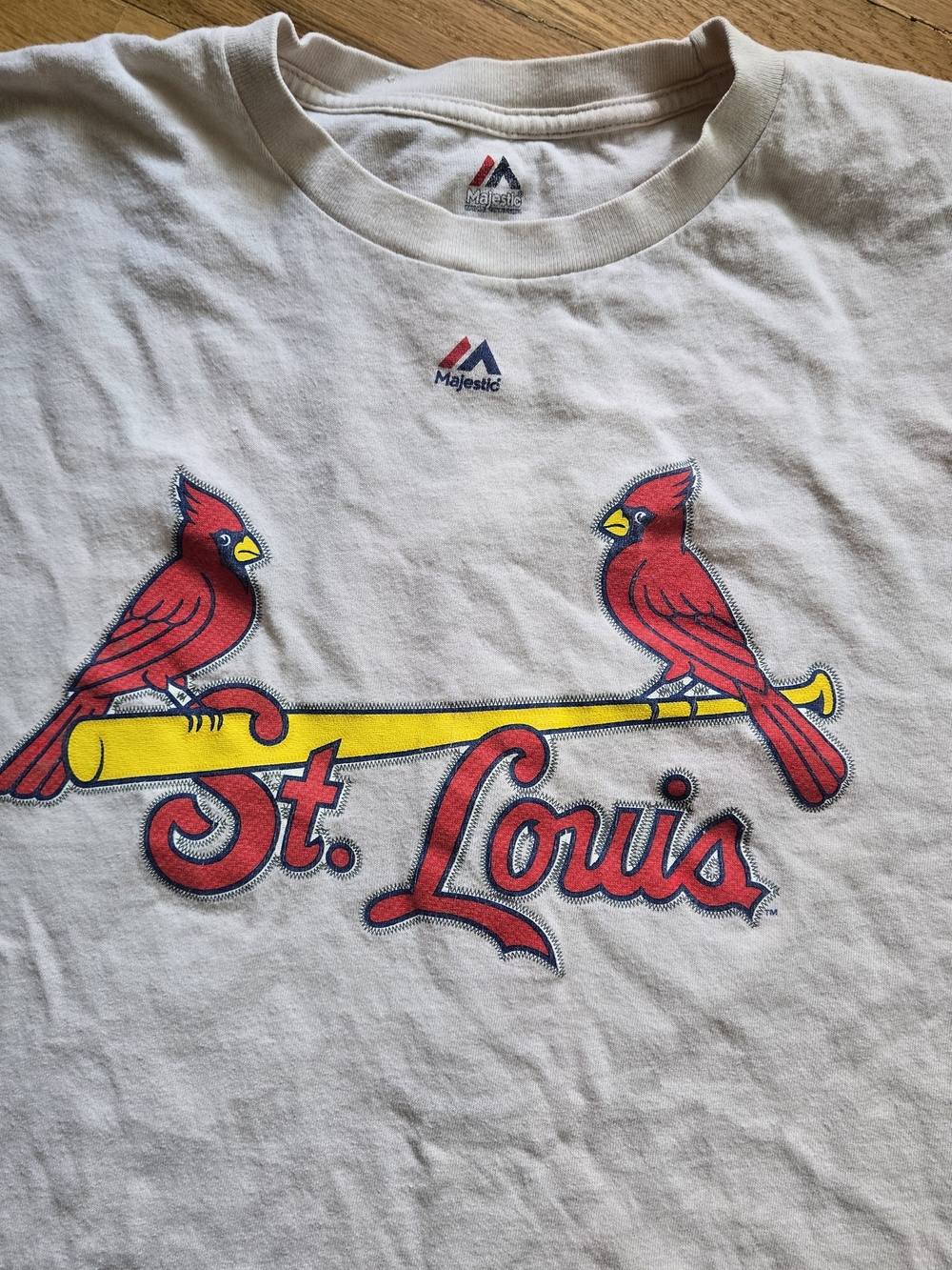 Majestic White St. Louis Cardinals Dual Cardinal Graphic Tee 2XL